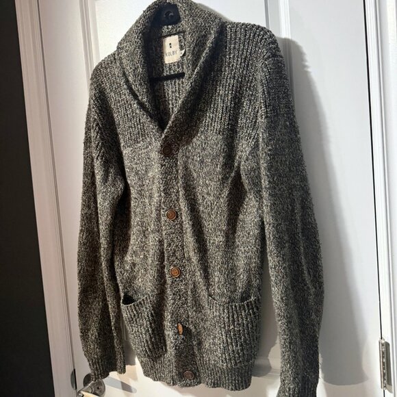 Men's Shawl Collar Knit Cardigan - Kolby - Size M - Like New - Picture 2 of 4